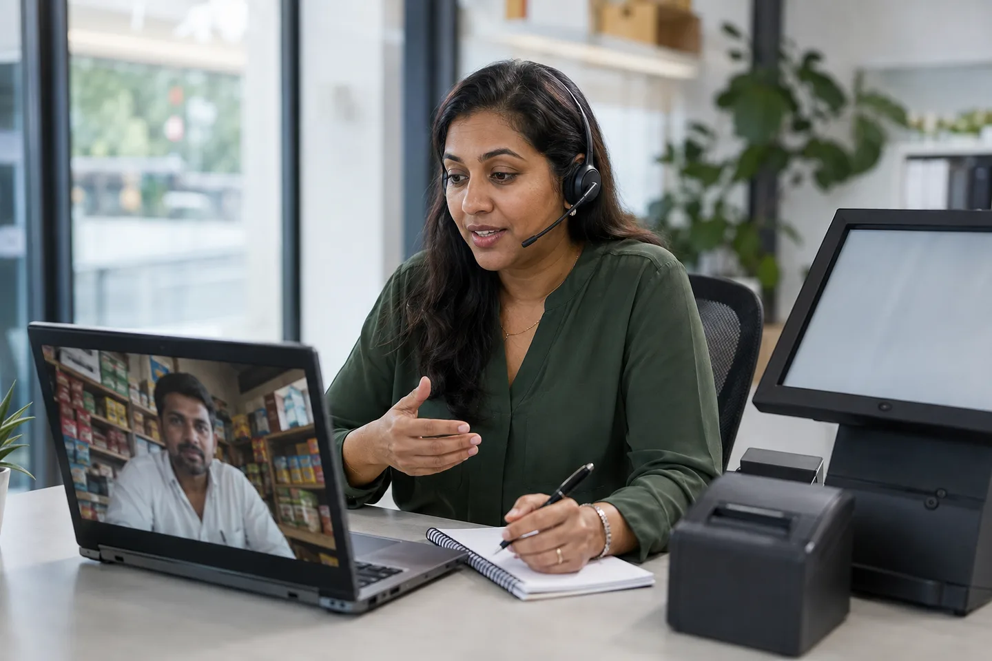 Remote POS setup and support consultation