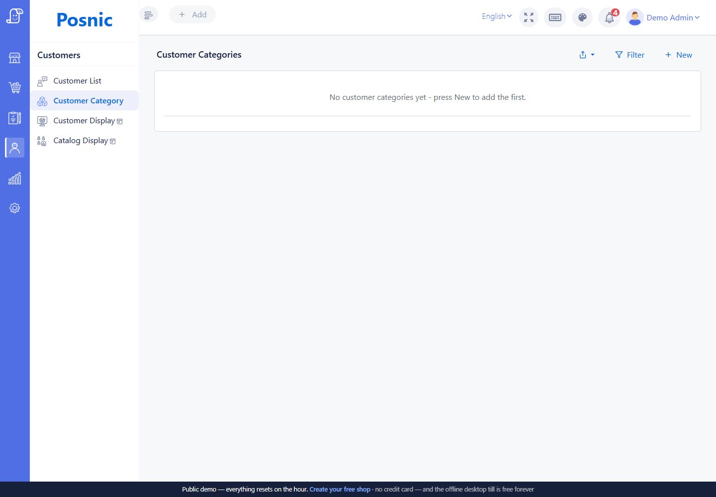 Customer Categories list used before customer pricing