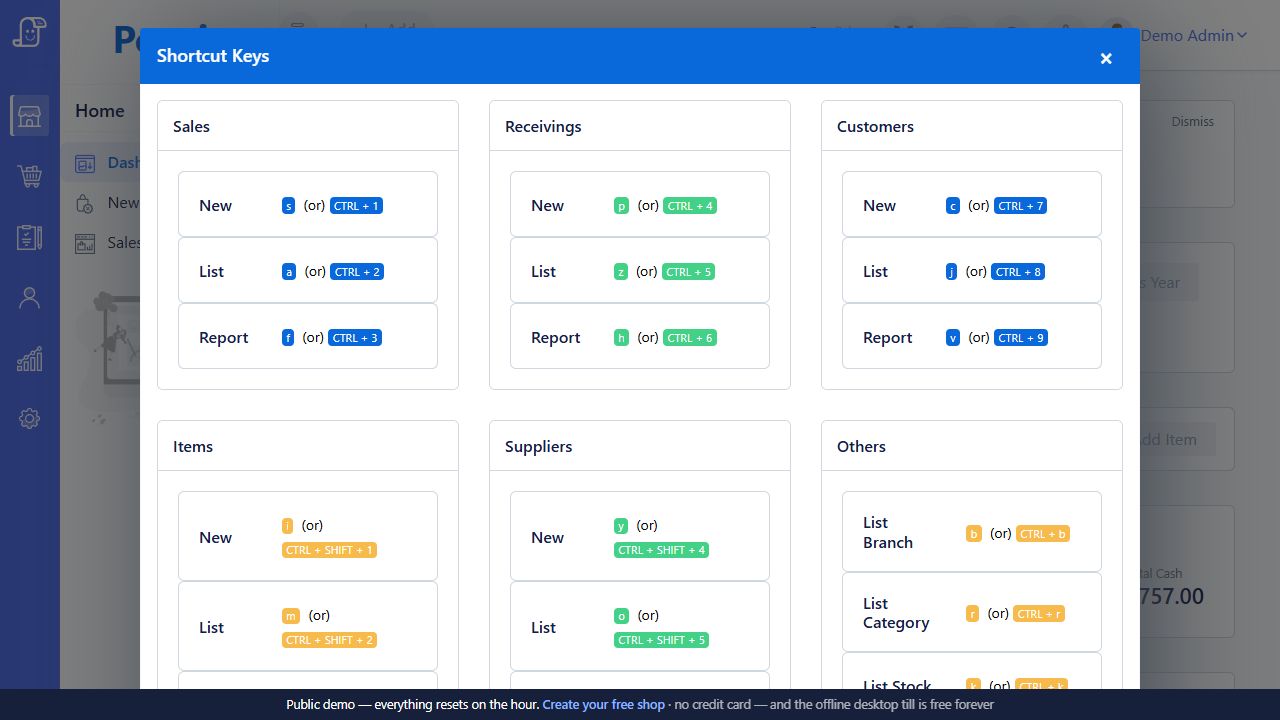Current Posnic dashboard header with the diagonal-arrows fullscreen control at the top right